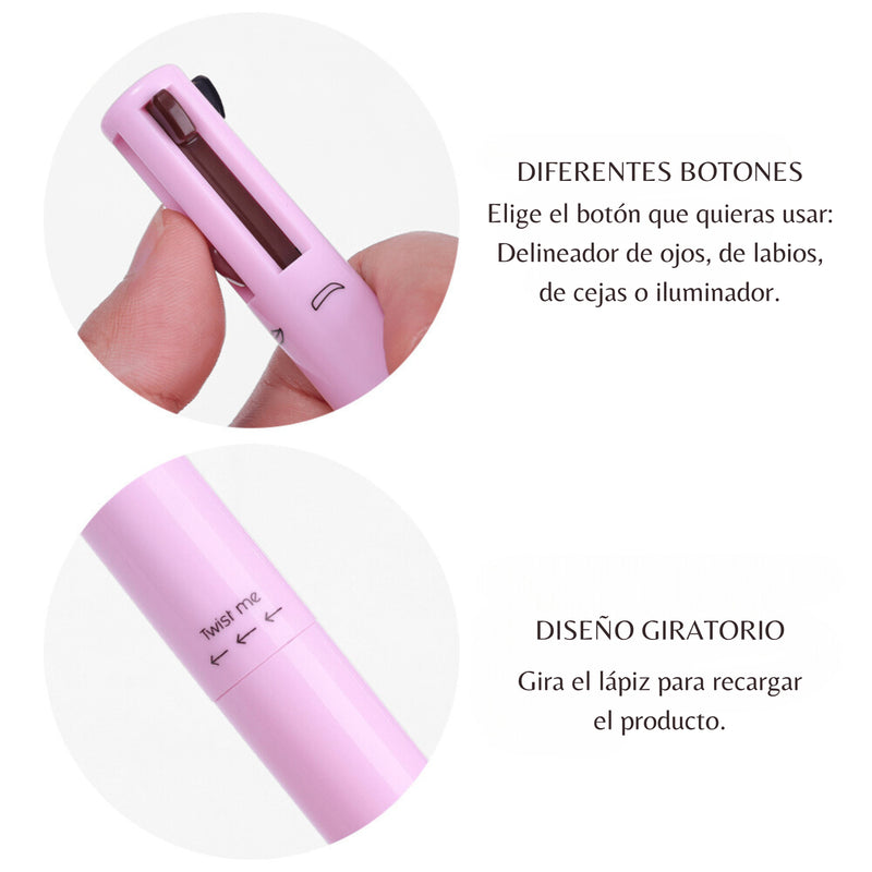 LÁPIZ MAKE UP 4 EN 1 - ¡COMPRE 02 Y RECIBA 03! - Diversishopp